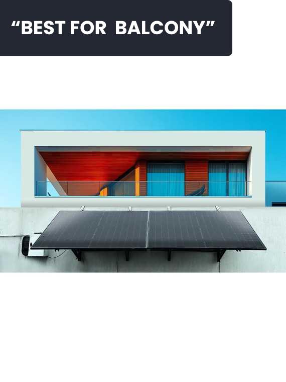 Balkon-zonnepaneelkit – met stekkeraansluiting