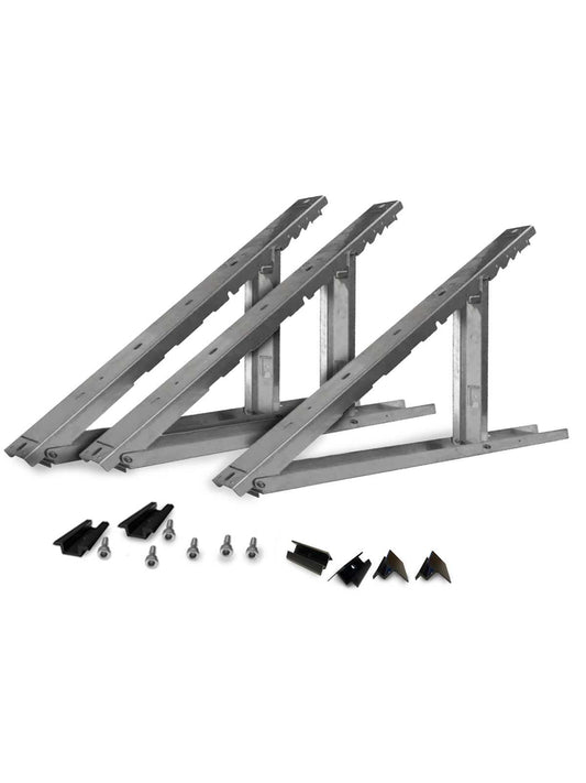 Kit de montage de jardin en aluminium pour 2 panneaux solaires