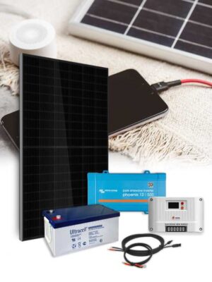 1-Panel Off-Grid Solar Kit – 500VA Inverter & 200Ah GEL Battery