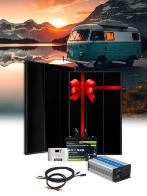 12V Off-Grid Solar Kit – 400W Panel & 50Ah LiFePO4 Battery – 500W Inverter