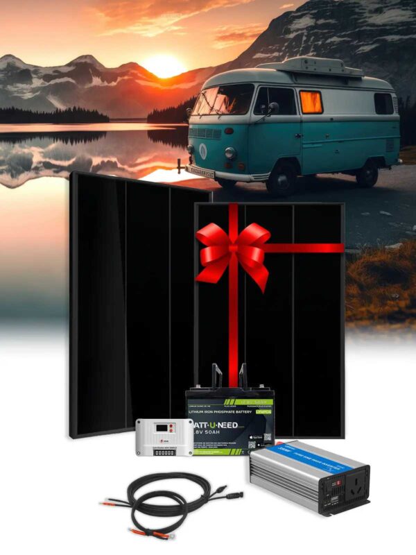 12V Off-Grid Solar Kit – 400W Panel & 50Ah LiFePO4 Battery – 500W Inverter